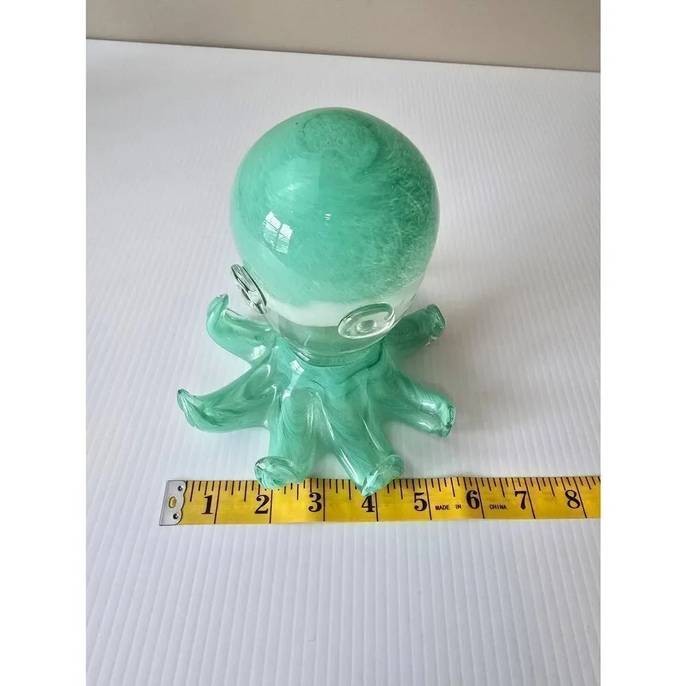 Blown Glass Octopus Green/Clear